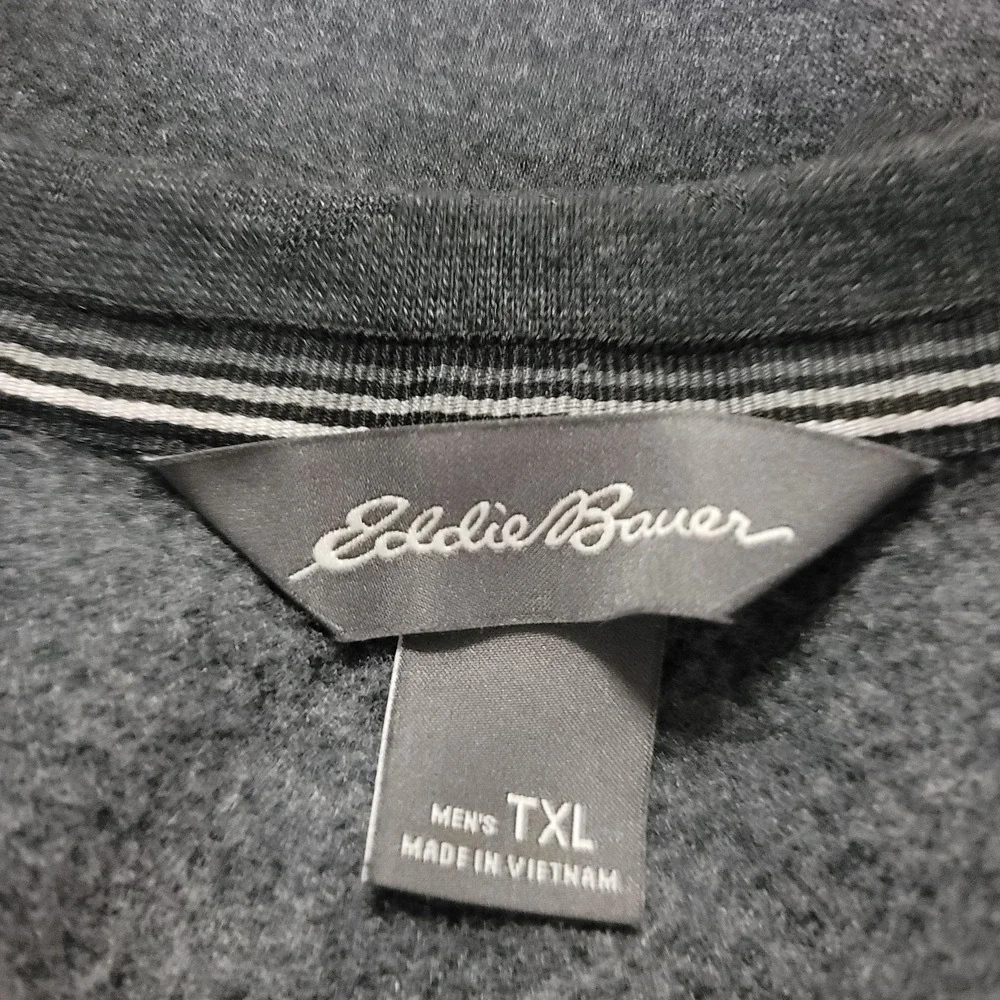 Eddie Bauer Mens Long Sleeve Round Neck Sweatshirt Size XL Tall Gray Pullover‎